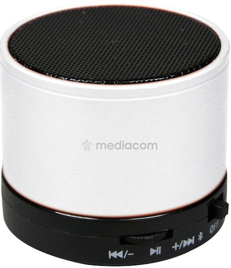 MEIZU Cassa acustica Mediacom Speaker Round 25R bluetooth bianco e nero